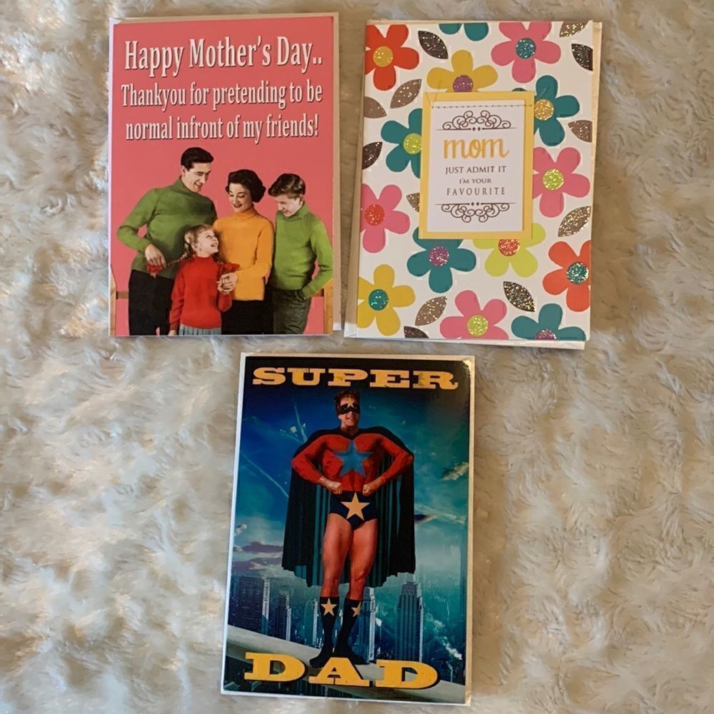 Bundle 3 Mothers Day Fathers Day Cards